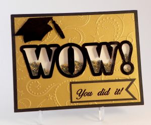 WOW Graduation Shaker Card (embossed version)zDSCN9829