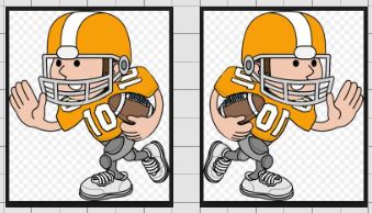 flipped image with numbers