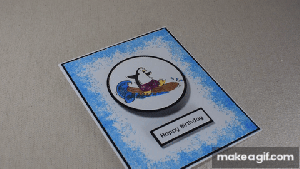 Surfing Penguin Card GIF for post